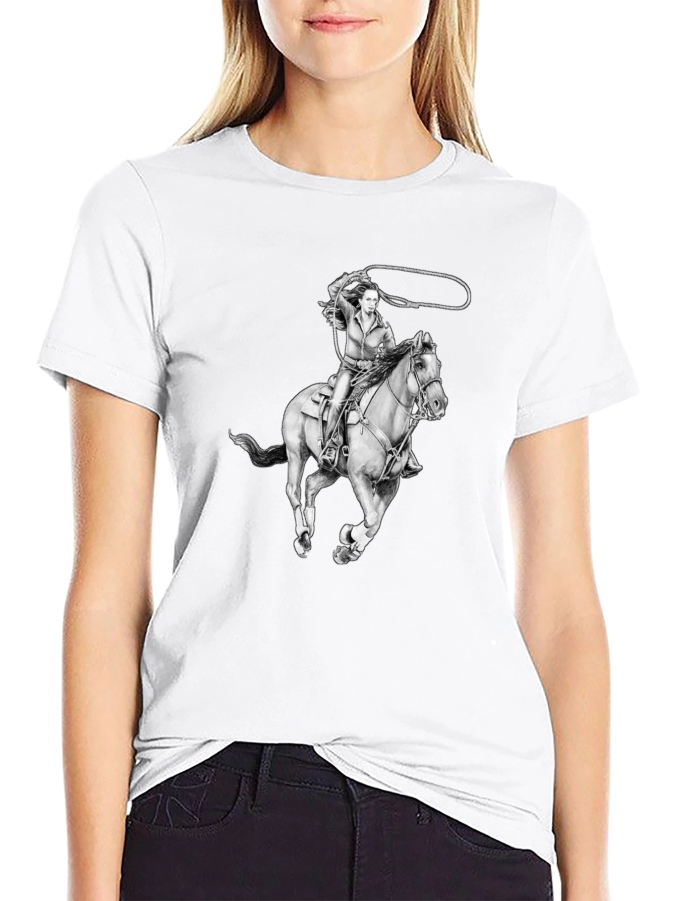 Cowgirl Rider Graphic T-Shirt