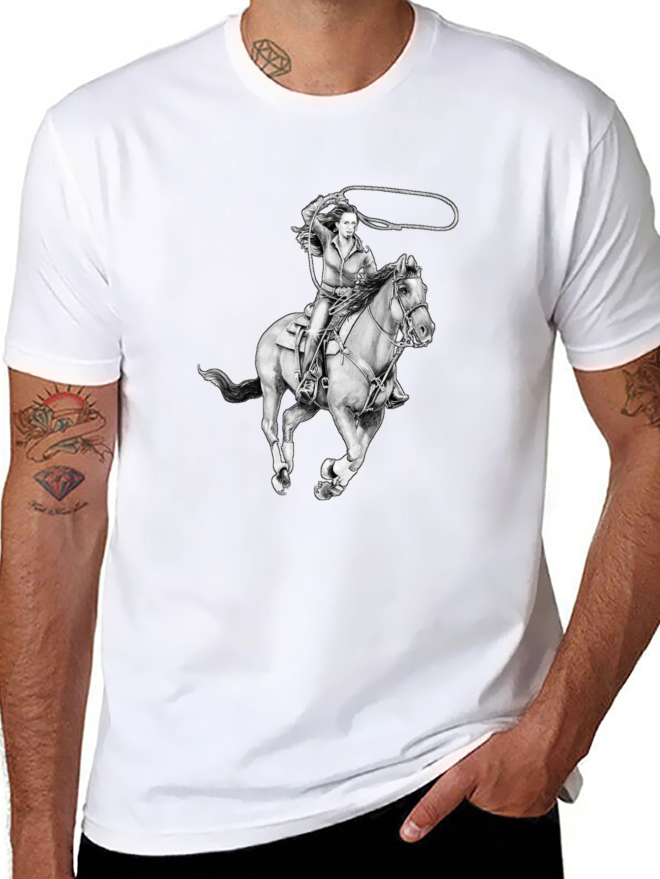 Cowgirl Rider Graphic T-Shirt
