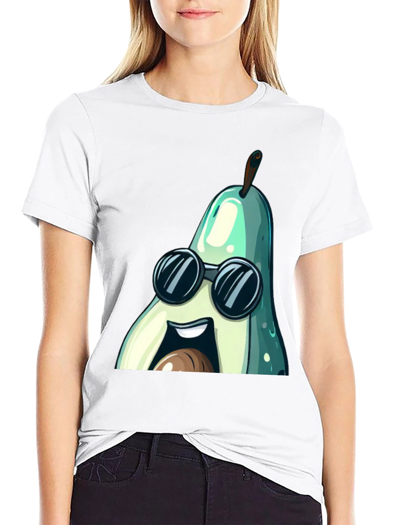 Cool Avocado Graphic Tee - Unisex Cotton T-Shirt