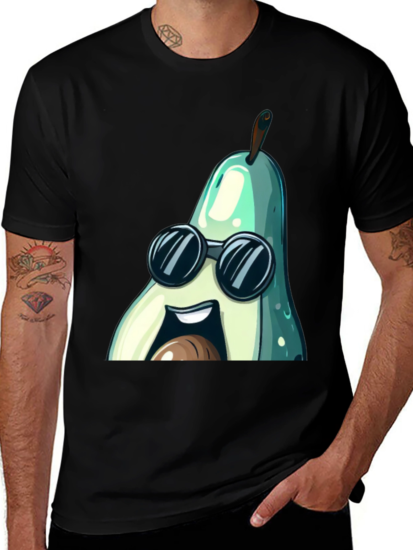 Cool Avocado Graphic Tee - Unisex Cotton T-Shirt