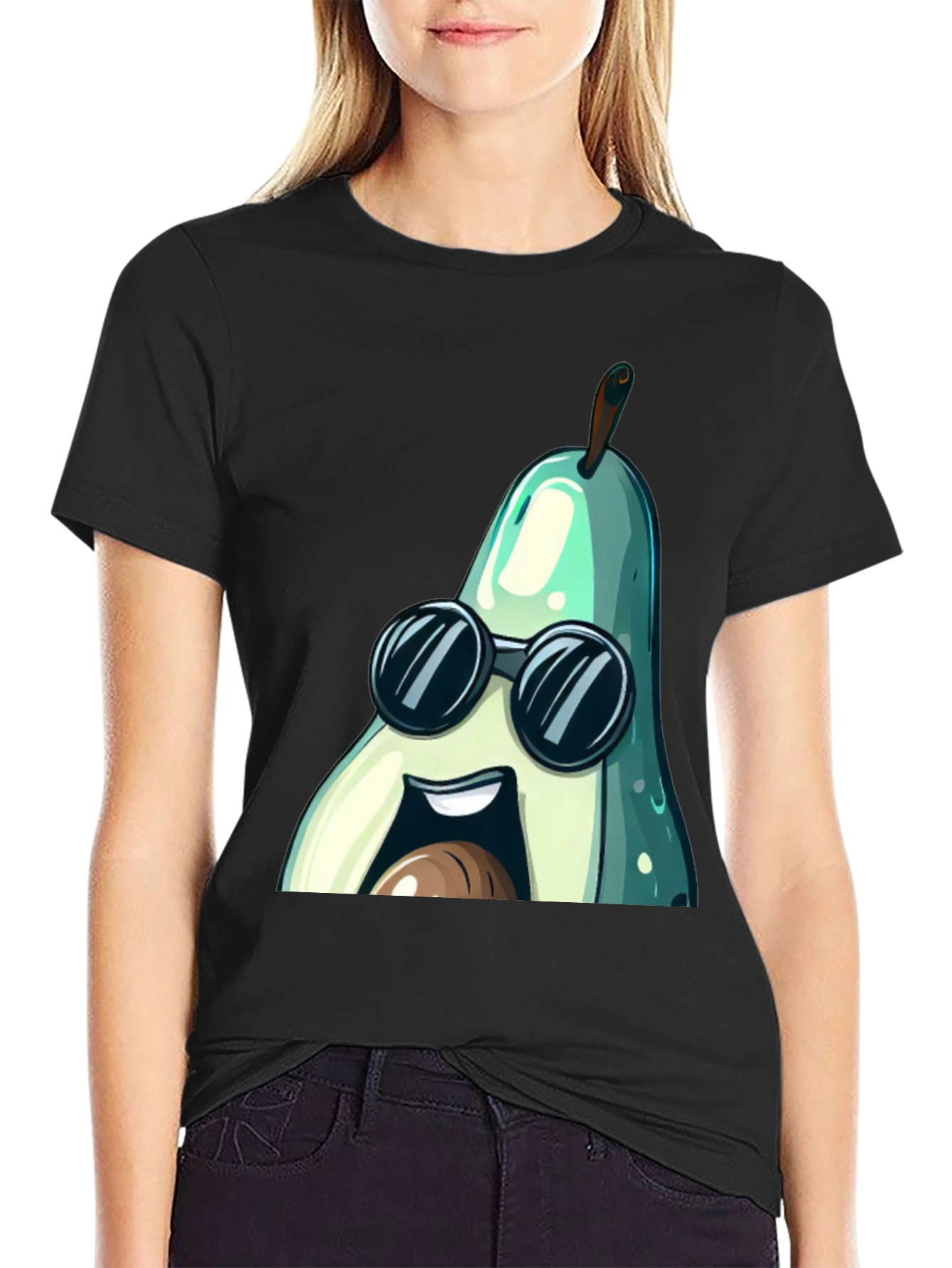 Cool Avocado Graphic Tee - Unisex Cotton T-Shirt