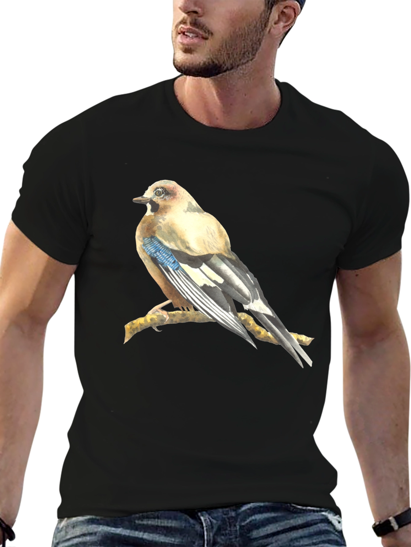 Bird on Branch Graphic T-Shirt