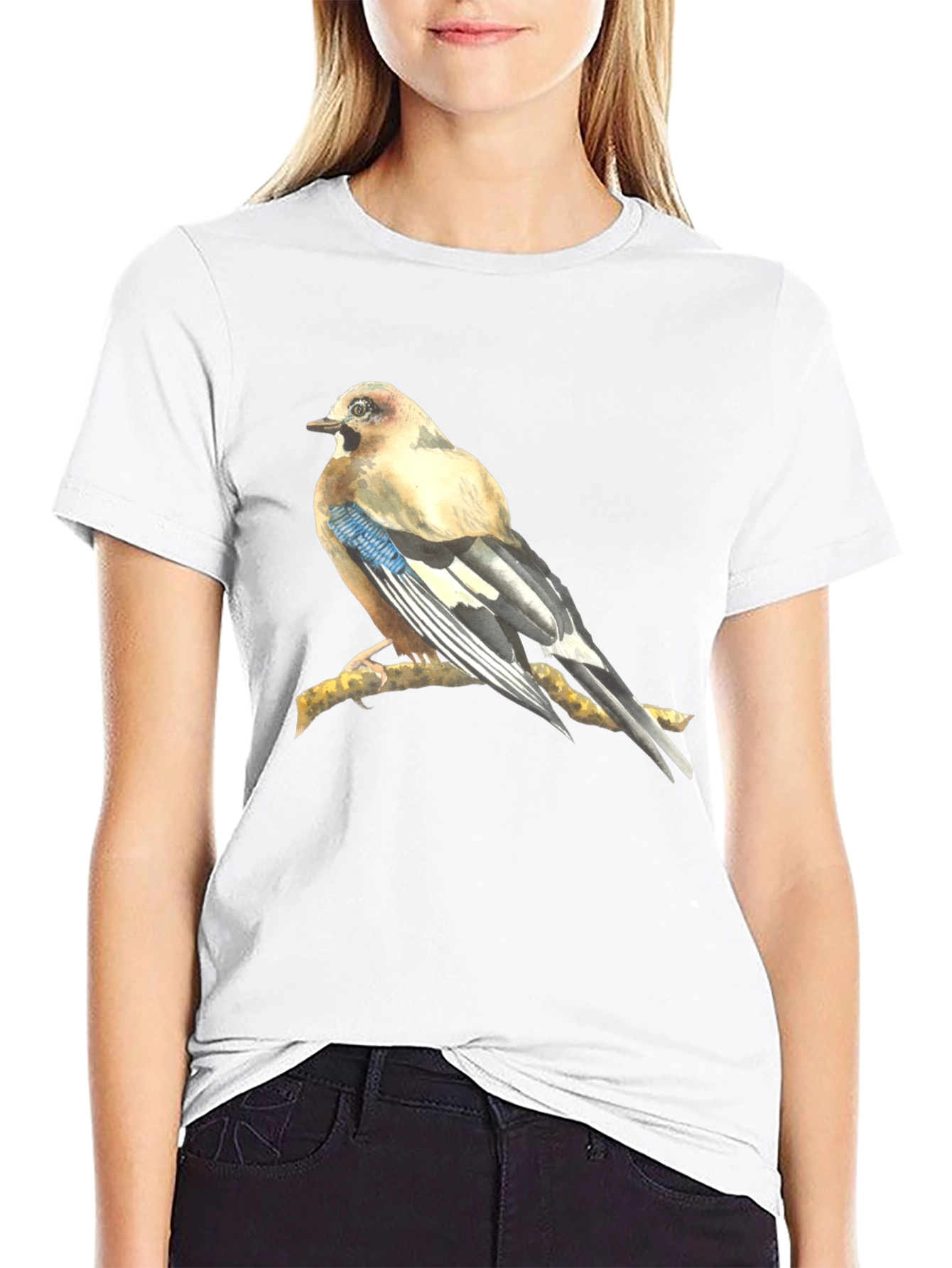 Bird on Branch Graphic T-Shirt