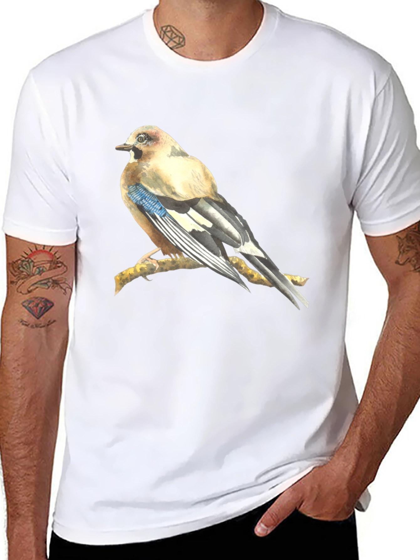 Bird on Branch Graphic T-Shirt