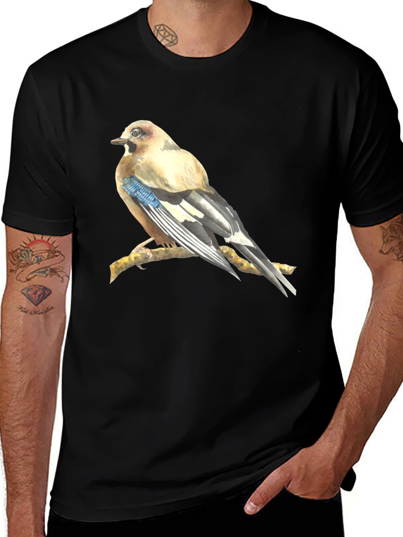 Bird on Branch Graphic T-Shirt