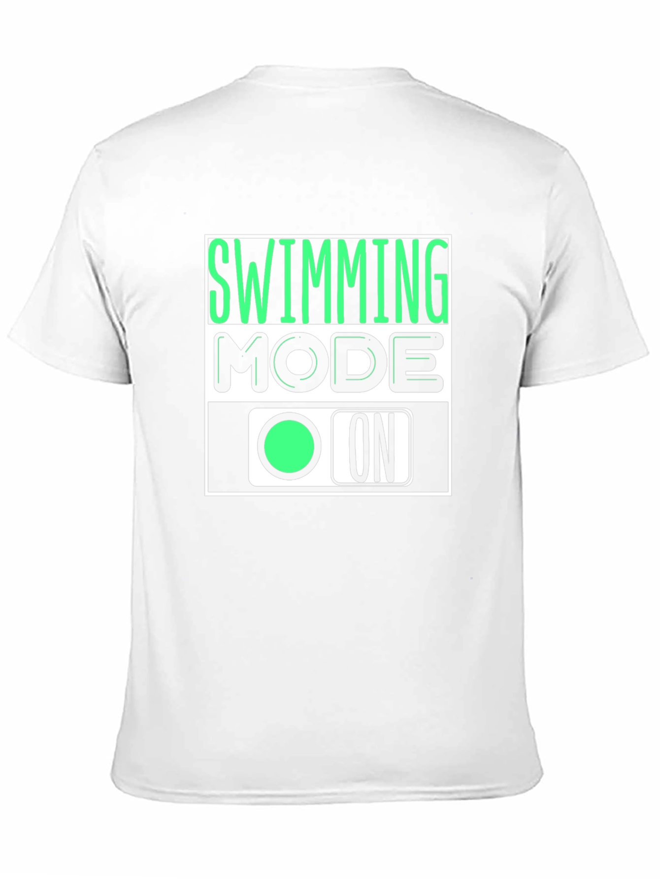 Swimming Mode On Graphic Tee - Black Cotton T-Shirt