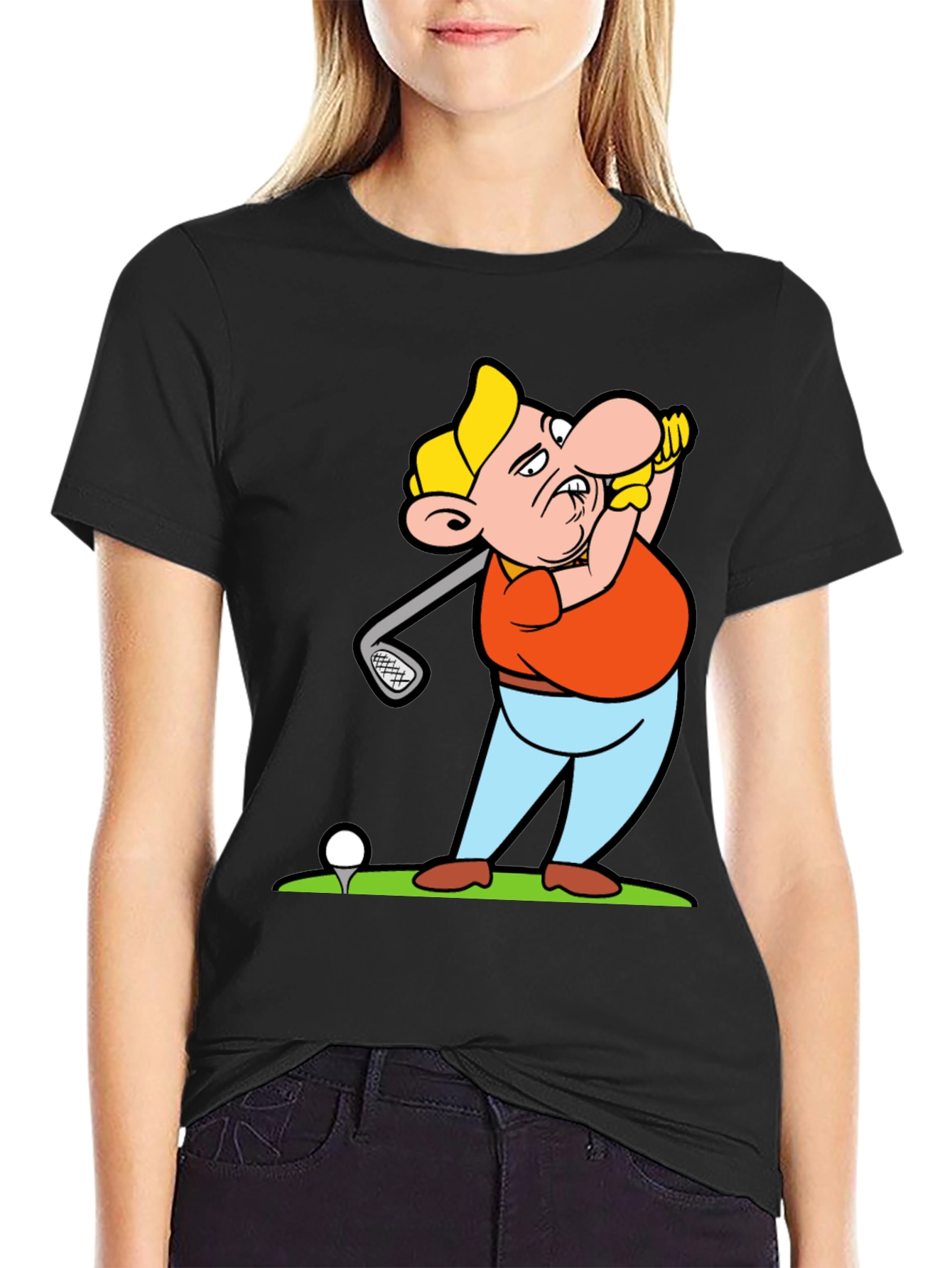 Golf Cartoon T-Shirt: Hit the Green in Style