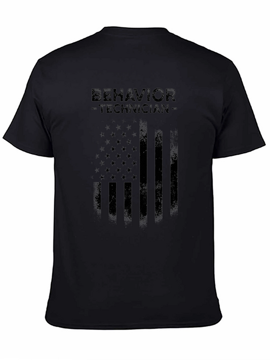 Behavior Technician American Flag T-Shirt