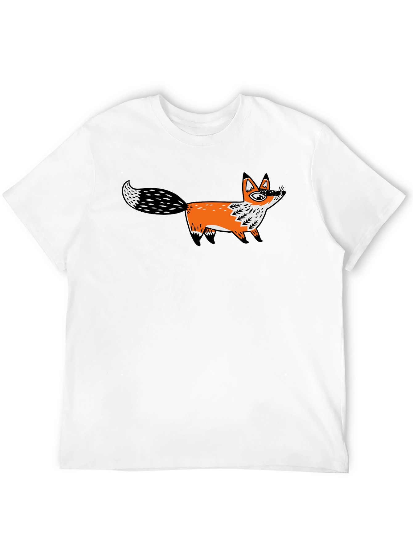 Fox Graphic Black T-Shirt | Whimsical Animal Tee