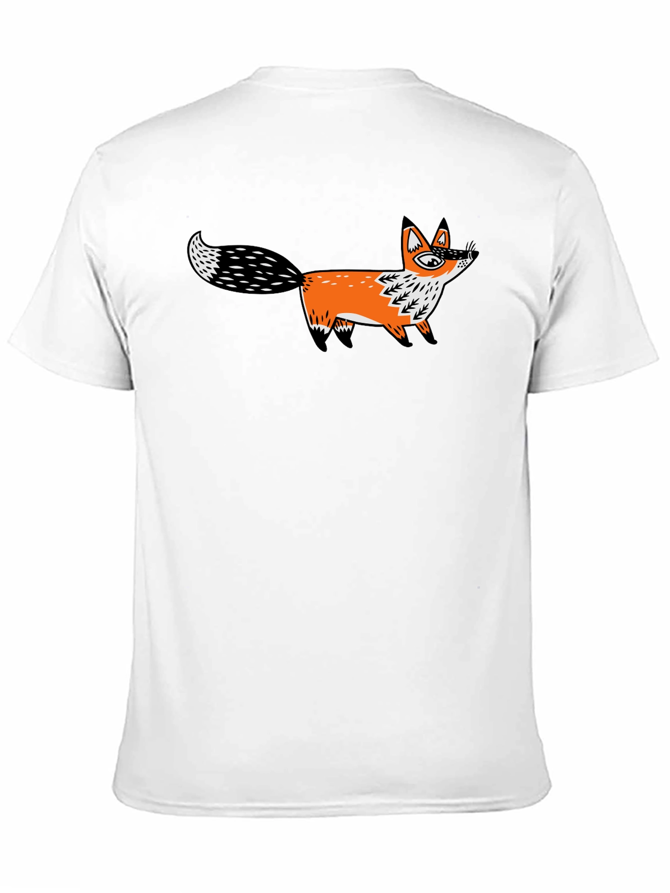 Fox Graphic Black T-Shirt | Whimsical Animal Tee