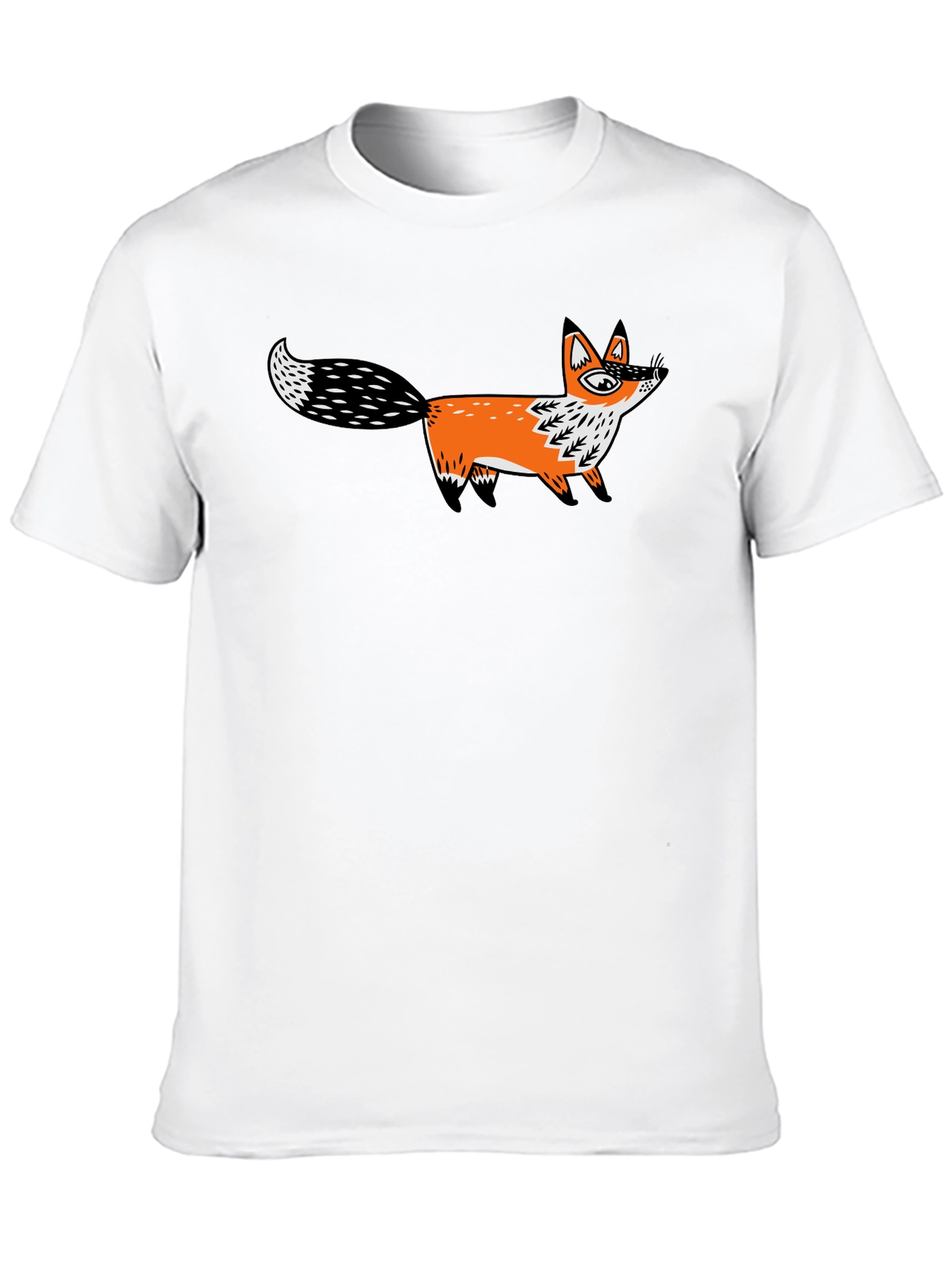 Fox Graphic Black T-Shirt | Whimsical Animal Tee