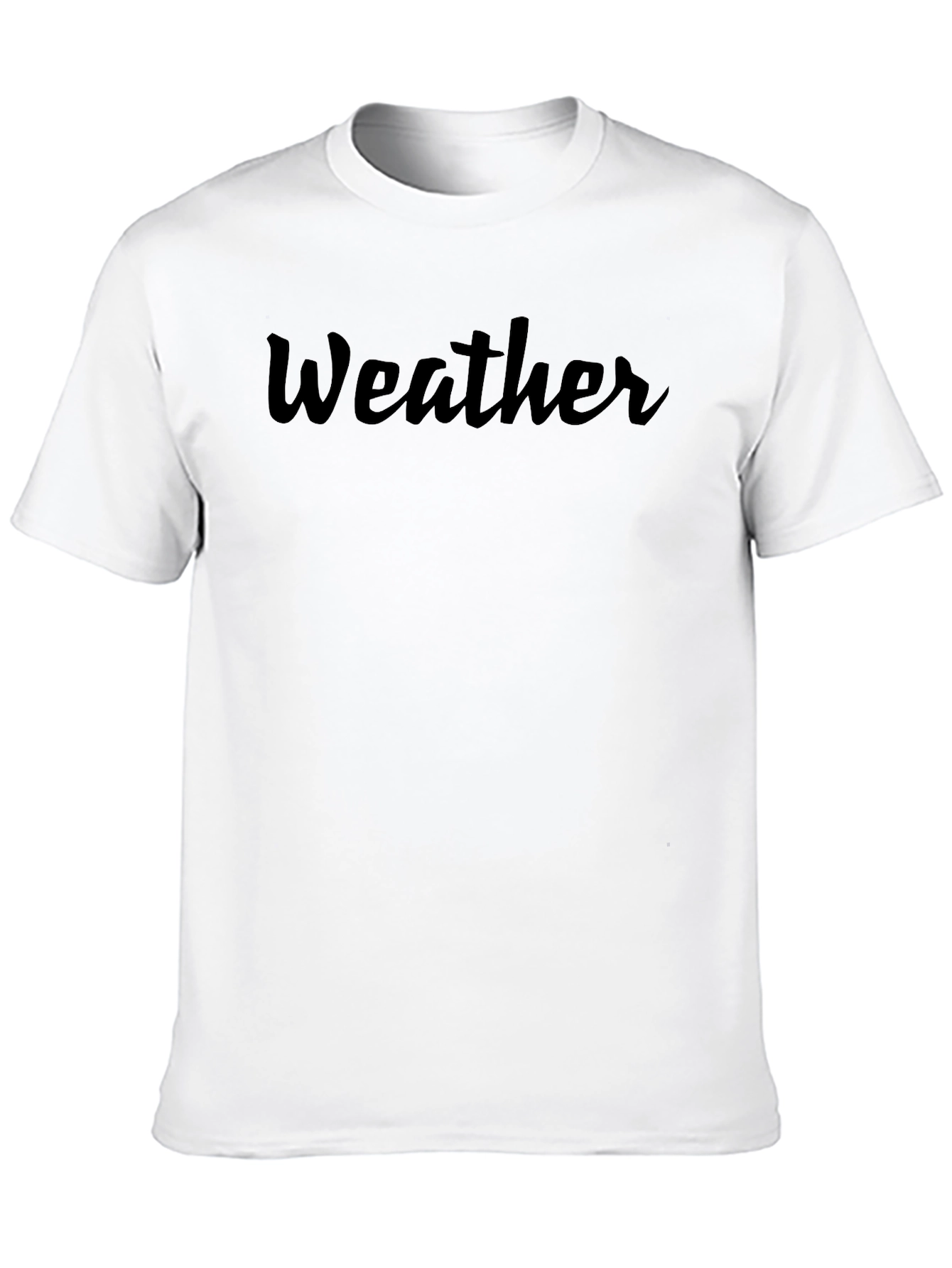 Weather Graphic T-Shirt - Black Cotton Tee