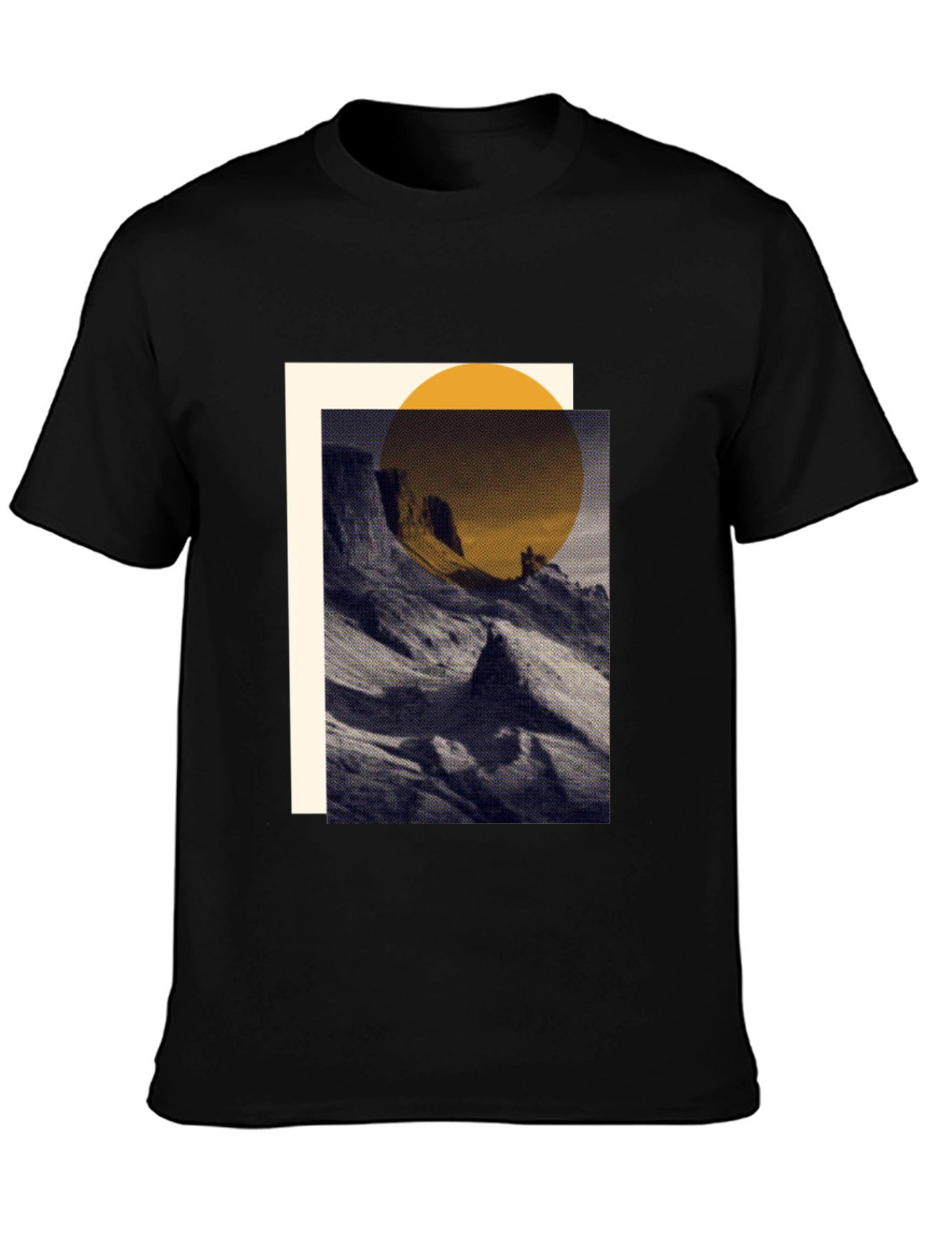 Abstract Mountain Graphic Tee - Modern Artistic Design