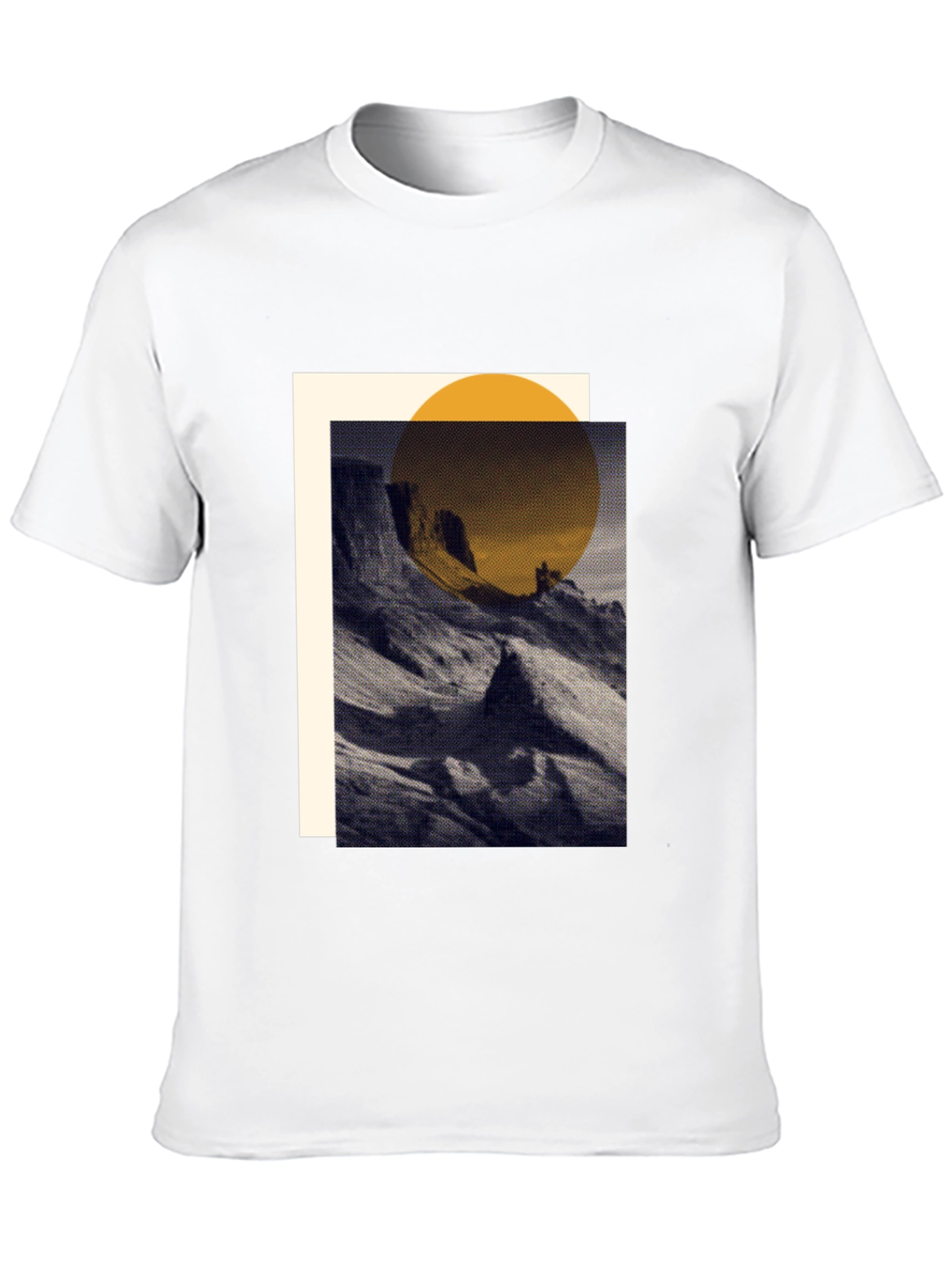 Abstract Mountain Graphic Tee - Modern Artistic Design