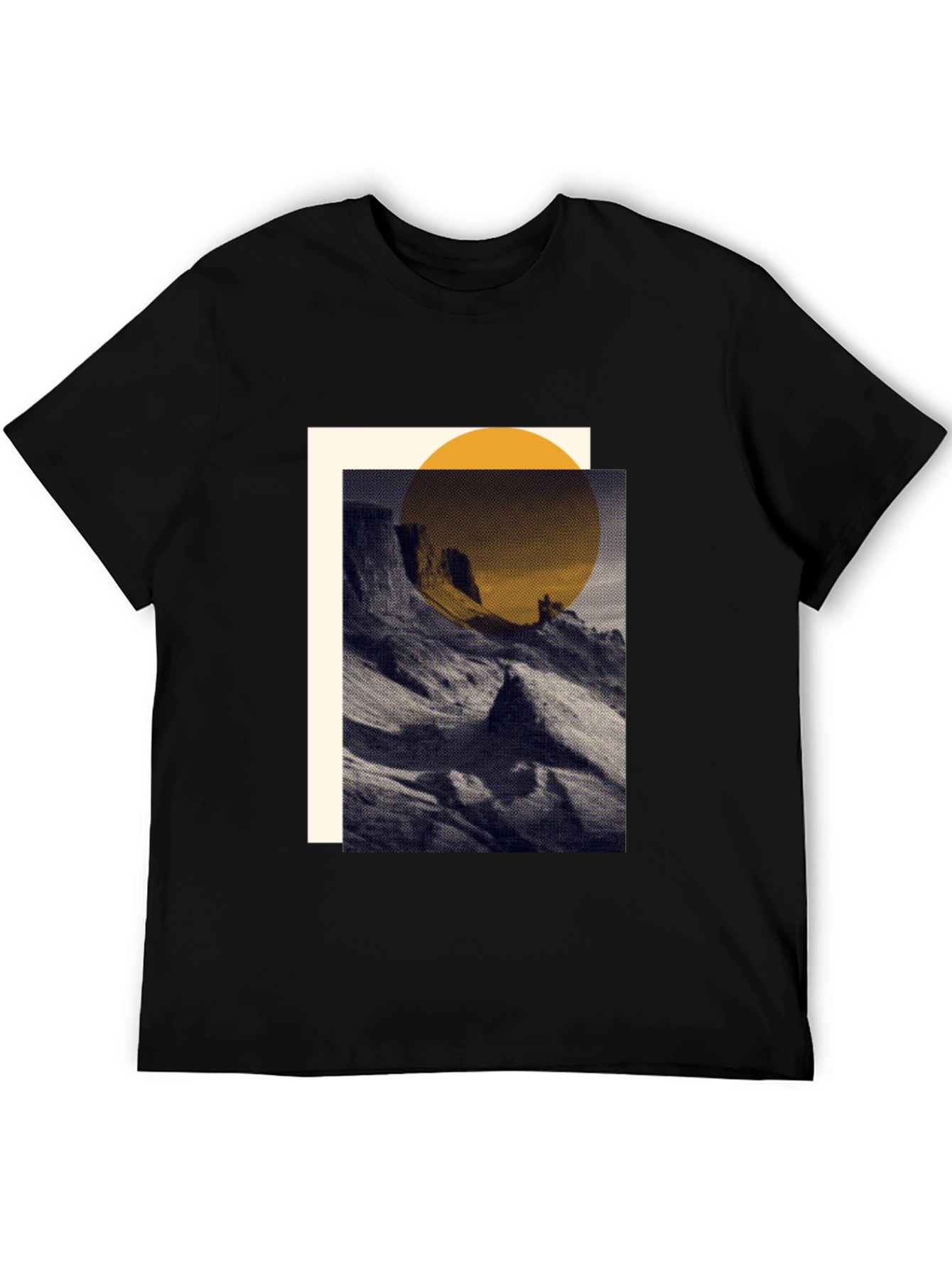 Abstract Mountain Graphic Tee - Modern Artistic Design