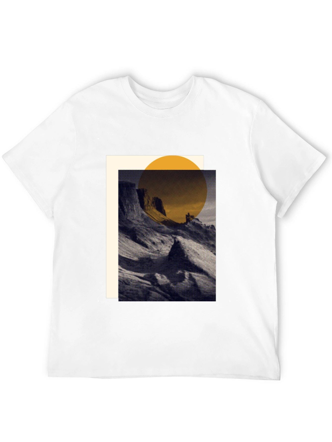 Abstract Mountain Graphic Tee - Modern Artistic Design