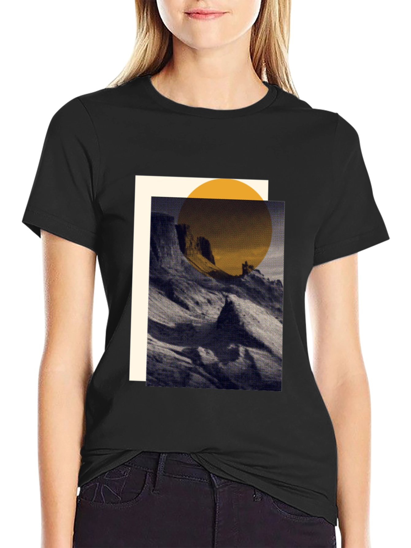 Abstract Mountain Graphic Tee - Modern Artistic Design