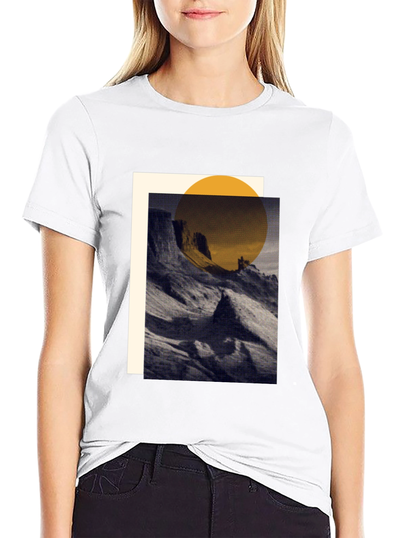 Abstract Mountain Graphic Tee - Modern Artistic Design