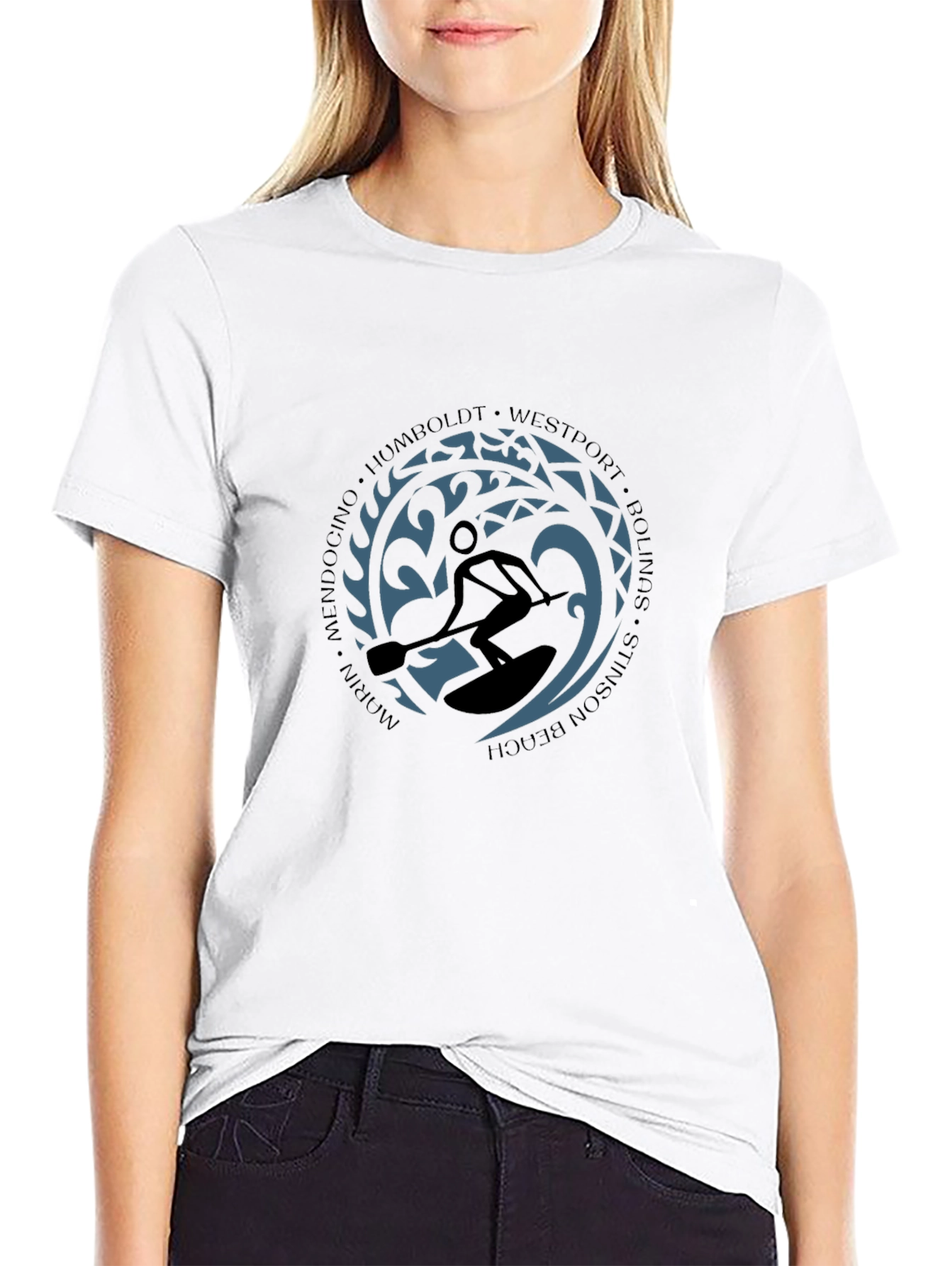Paddleboarder Graphic Tee - Coastal Style