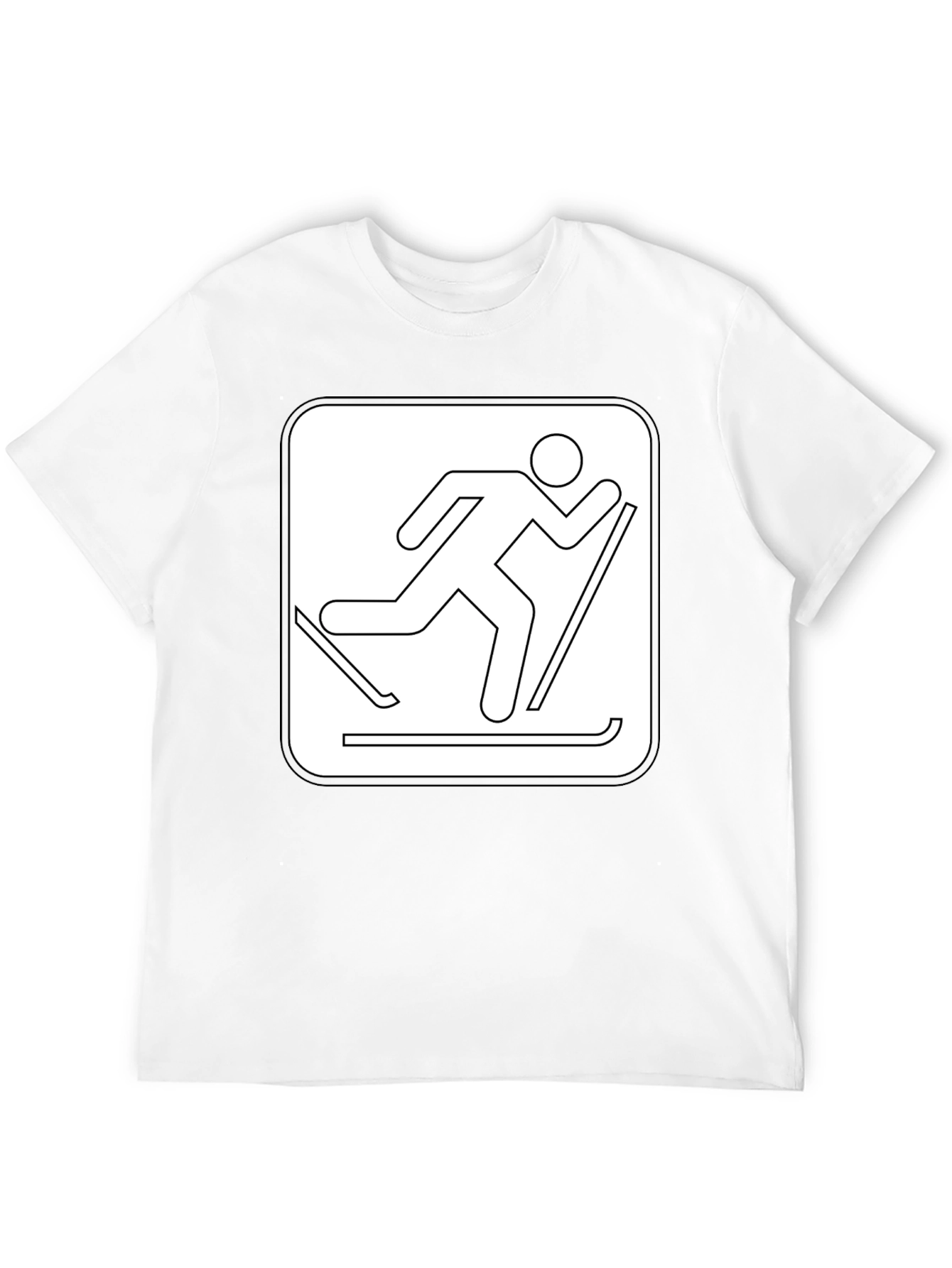 Skiing Icon Black T-Shirt - Unisex Style