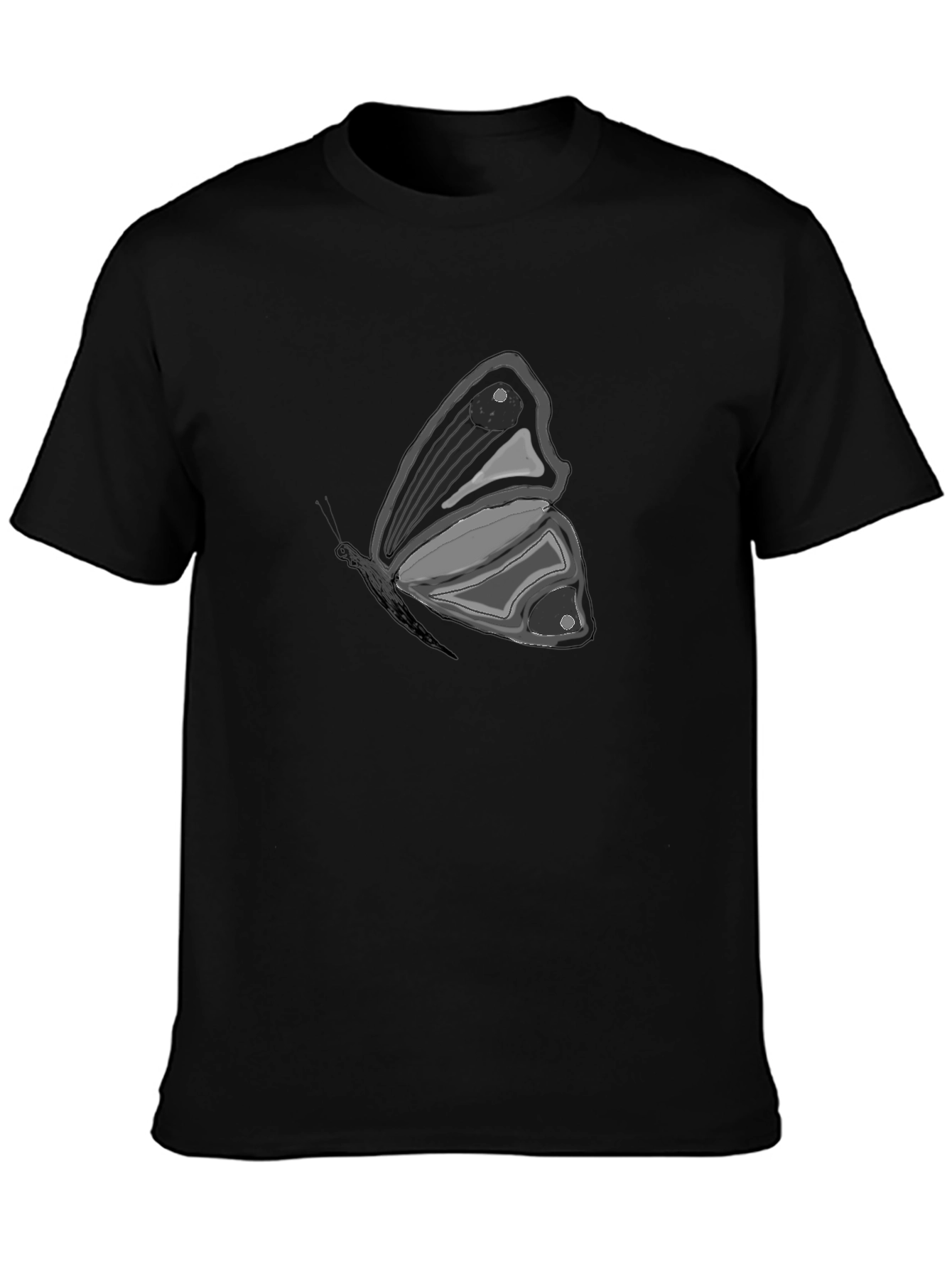Butterfly Graphic T-Shirt - Stylish Black Tee