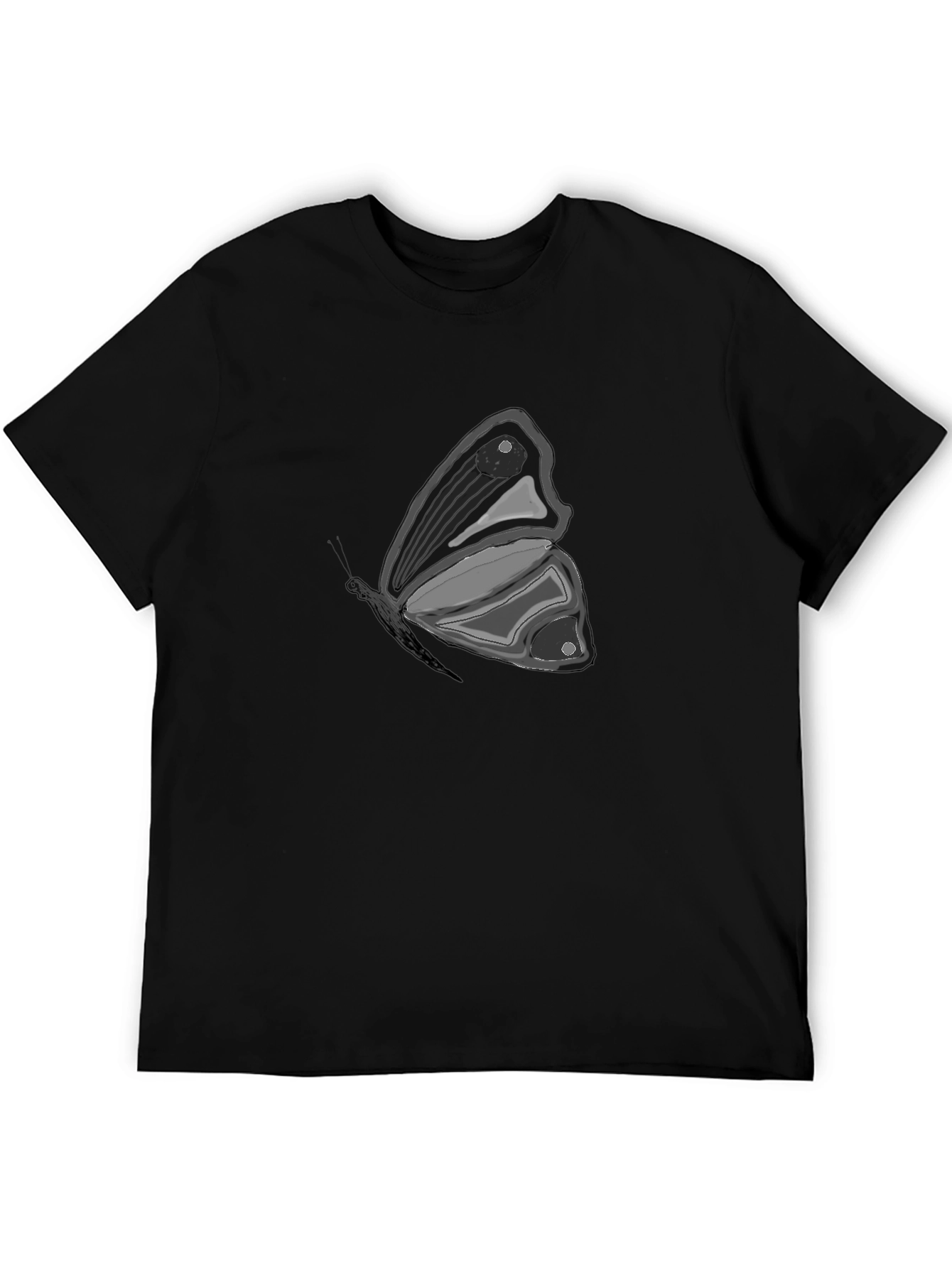 Butterfly Graphic T-Shirt - Stylish Black Tee