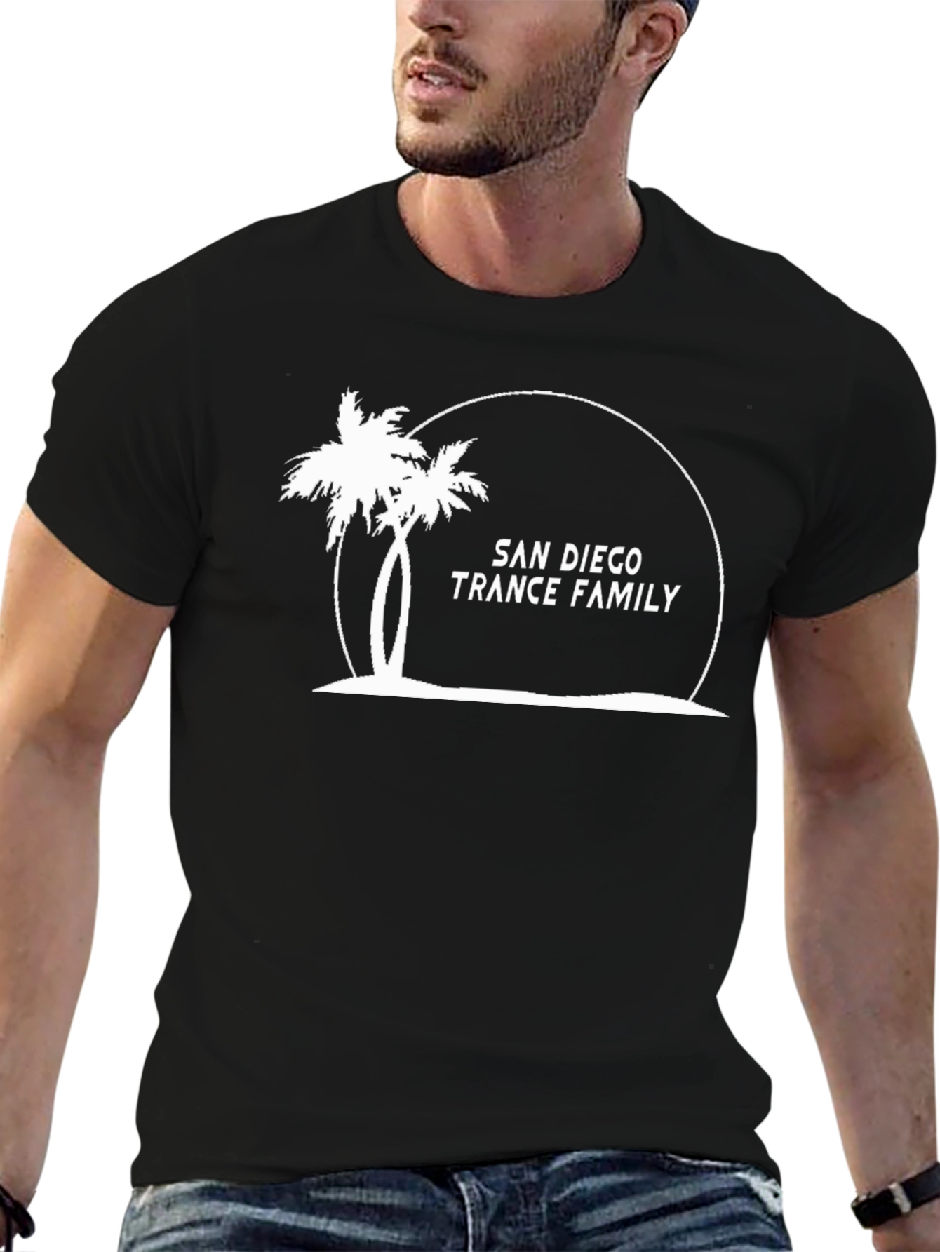 San Diego Trance Family Palm Tree Graphic Tee