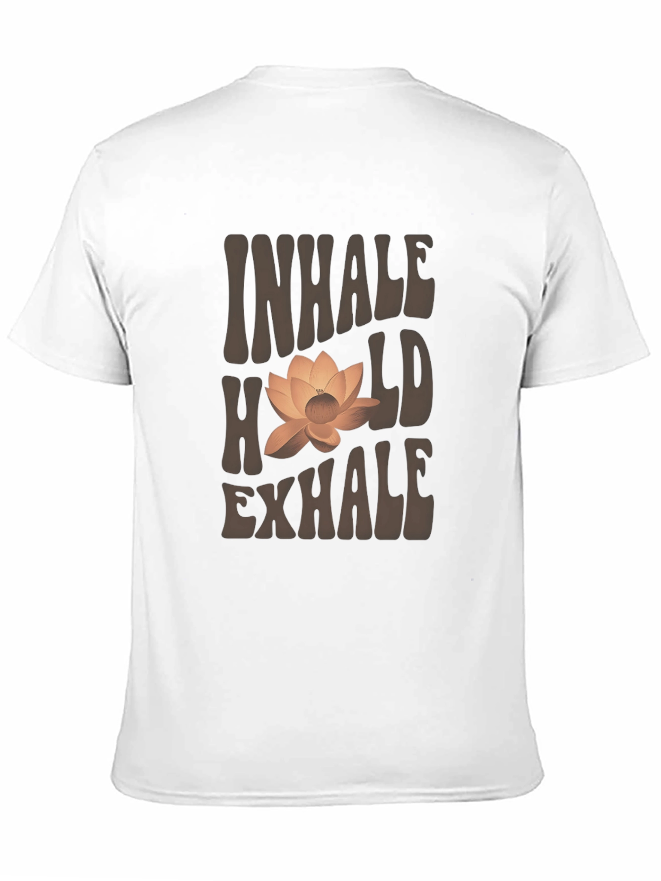 Inhale Hold Exhale Lotus Graphic T-Shirt - Black