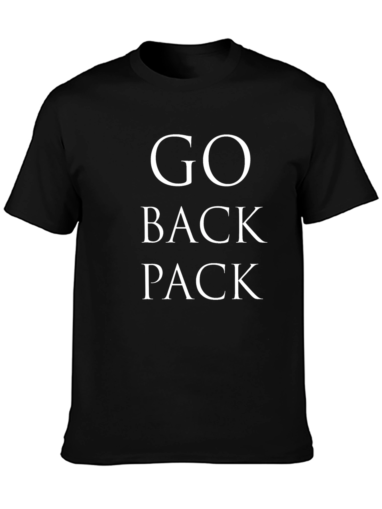 Go Back Pack Graphic Tee - Black Casual T-Shirt