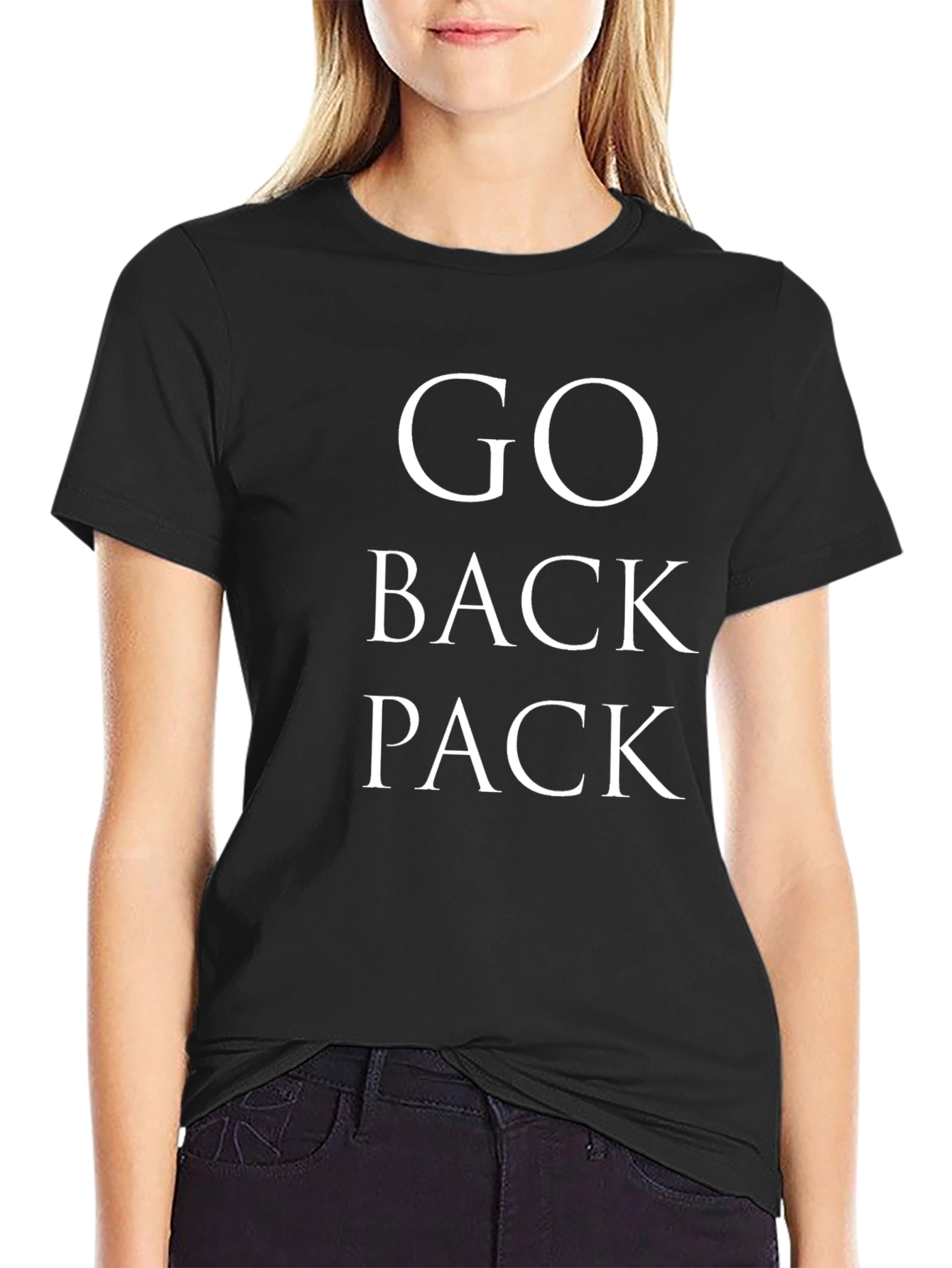 Go Back Pack Graphic Tee - Black Casual T-Shirt