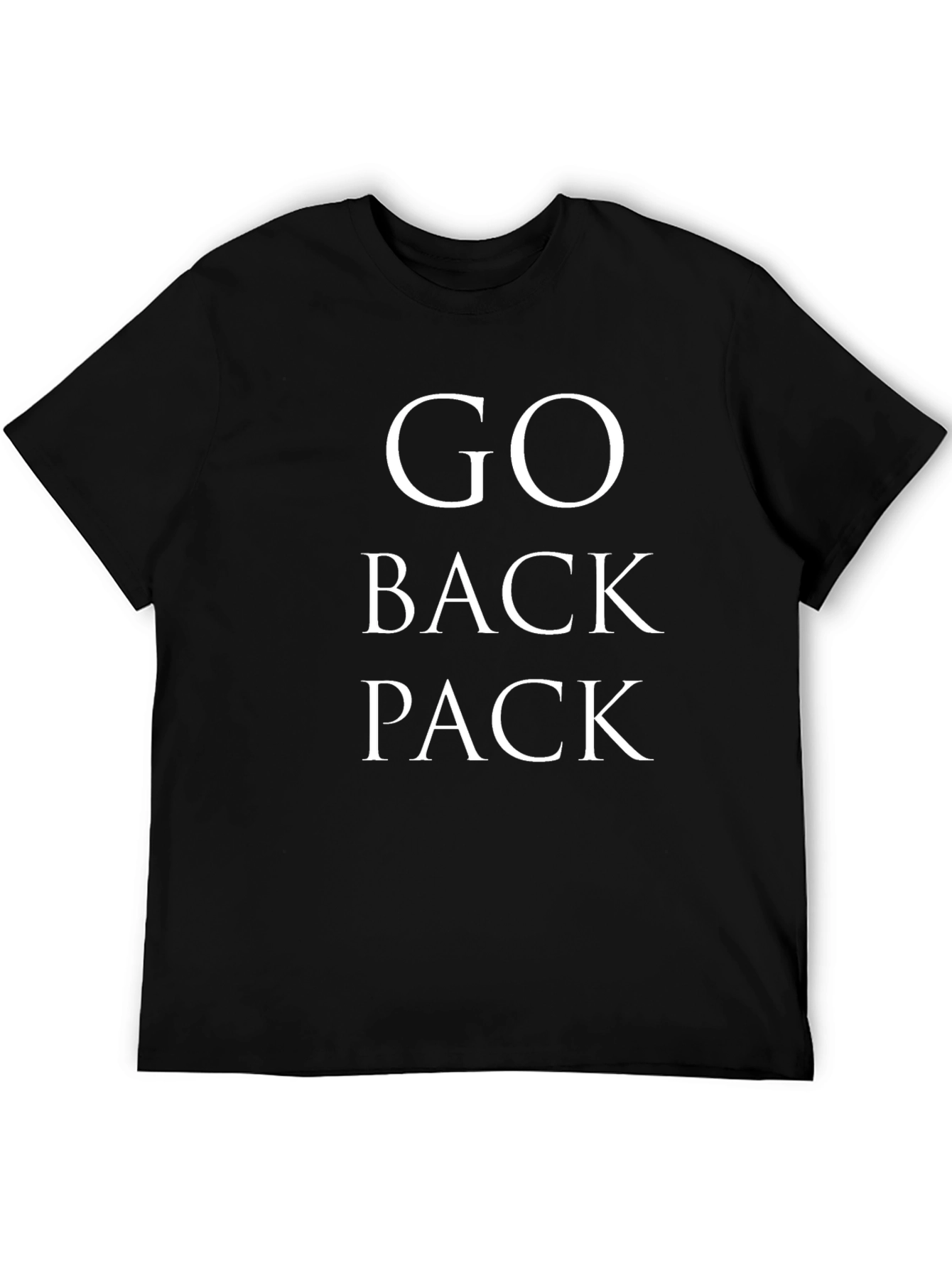 Go Back Pack Graphic Tee - Black Casual T-Shirt