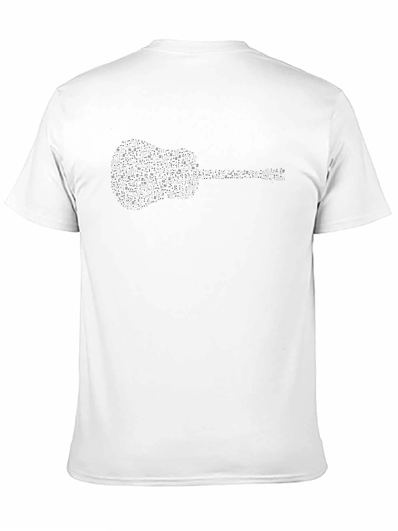 Mens Black Guitar Graphic T-Shirt
