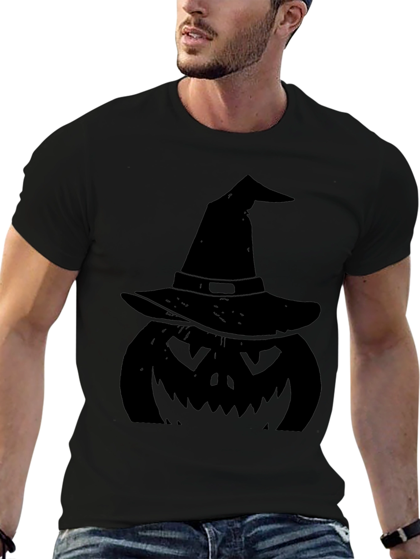 Halloween Pumpkin Witch Hat T-Shirt