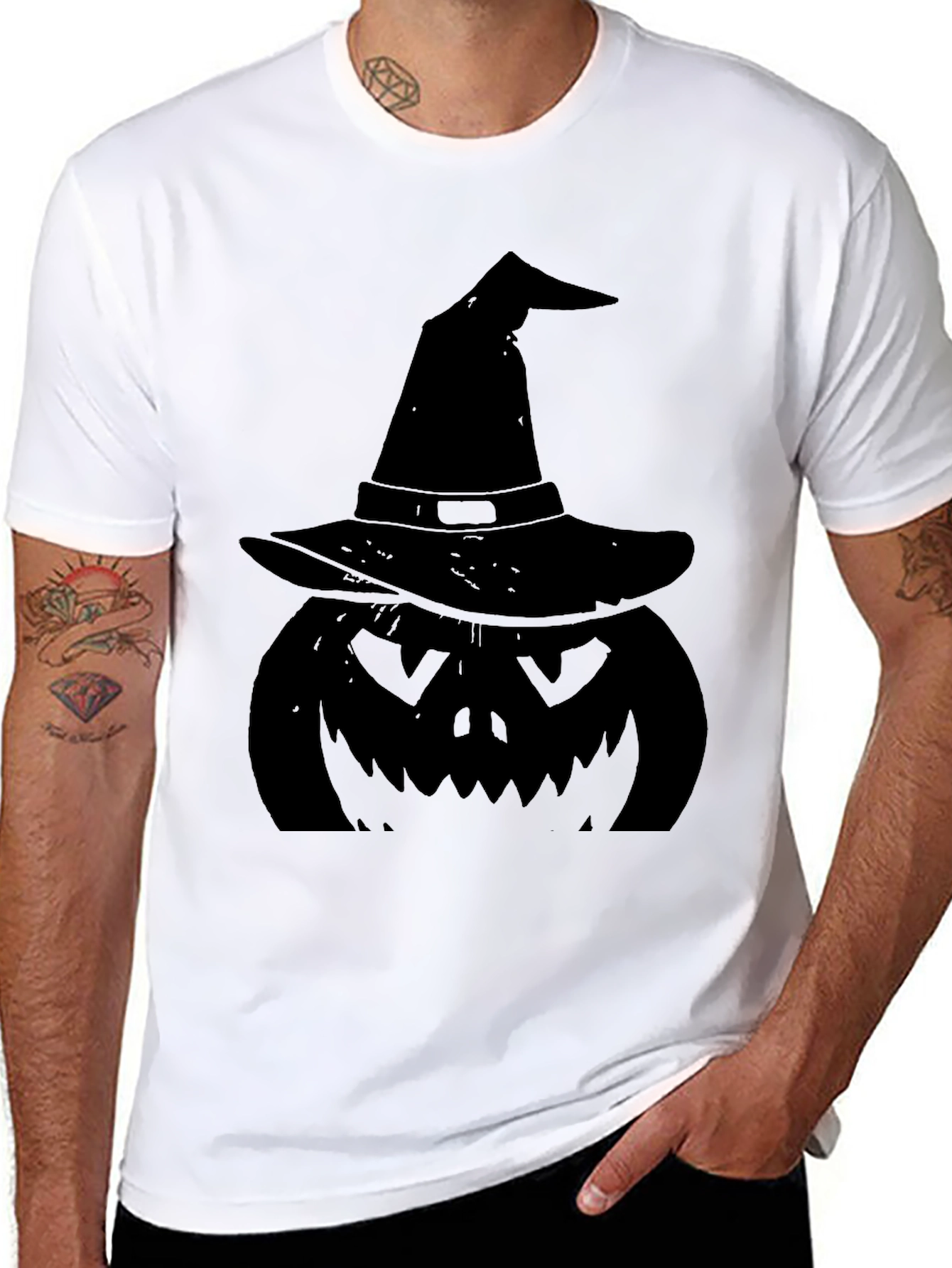 Halloween Pumpkin Witch Hat T-Shirt