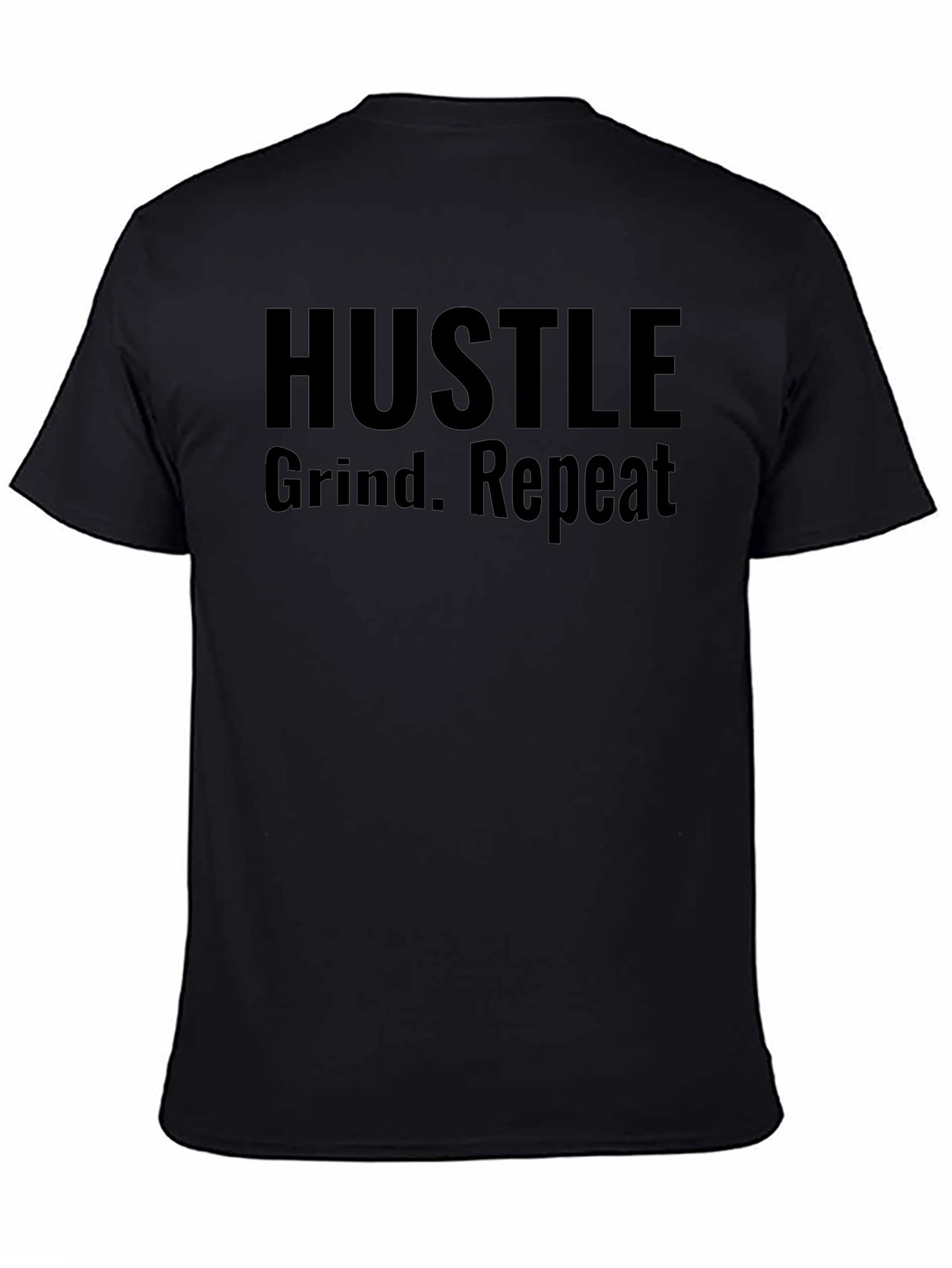 Hustle Grind Repeat Black Graphic Tee