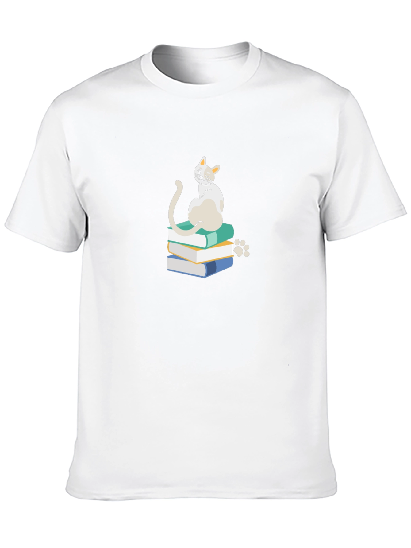 Cat on Books T-Shirt