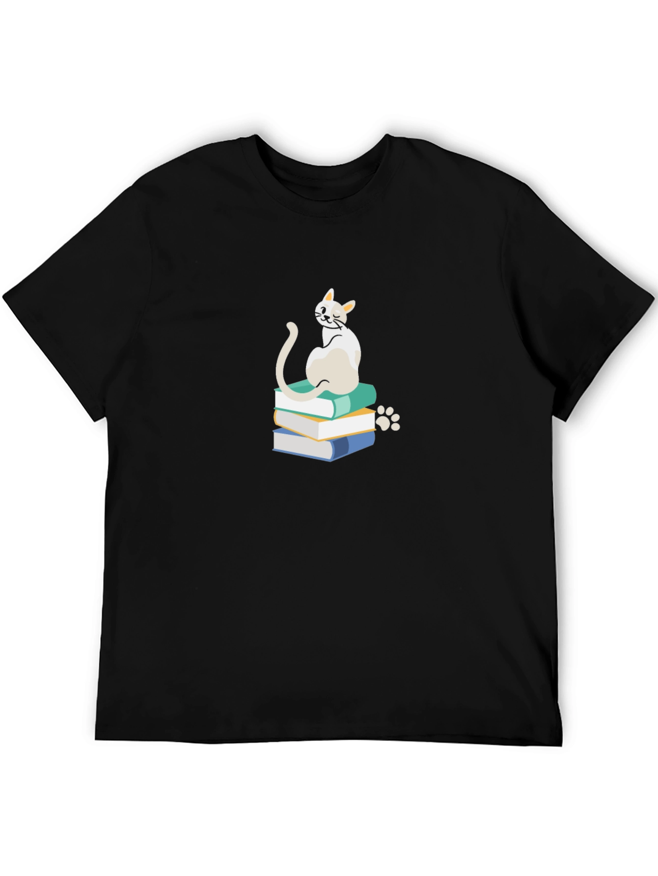 Cat on Books T-Shirt