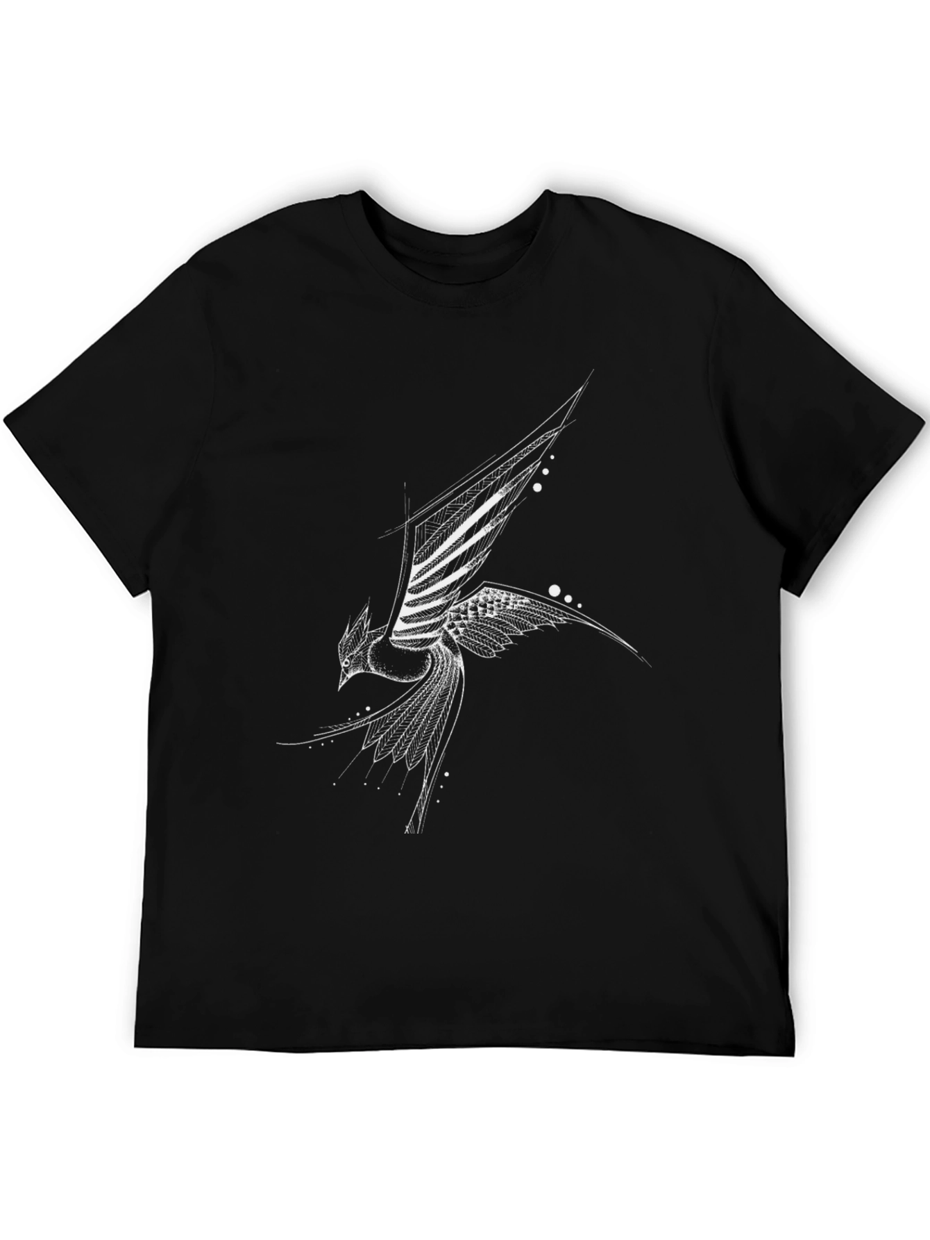 Abstract Bird Black T-Shirt
