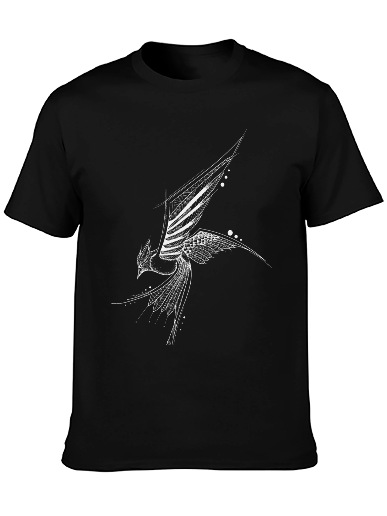 Abstract Bird Black T-Shirt