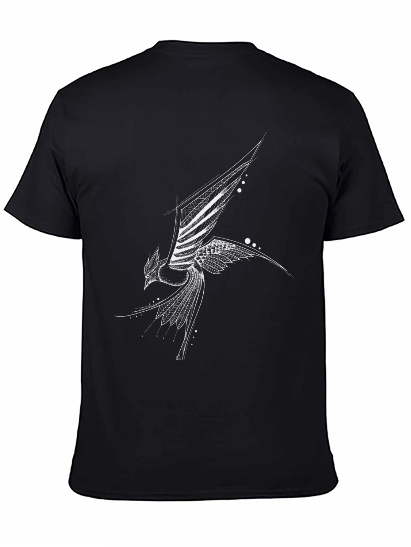 Abstract Bird Black T-Shirt