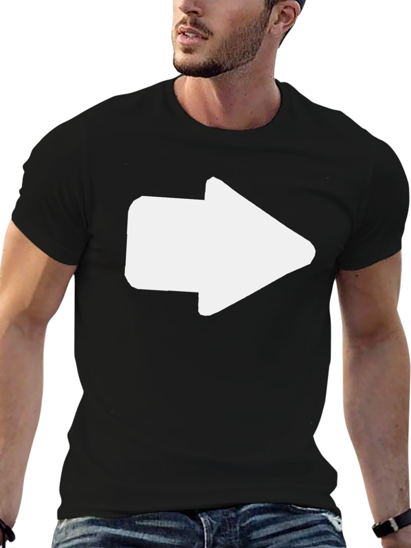 Right Arrow Graphic Tee - Classic Black T-Shirt