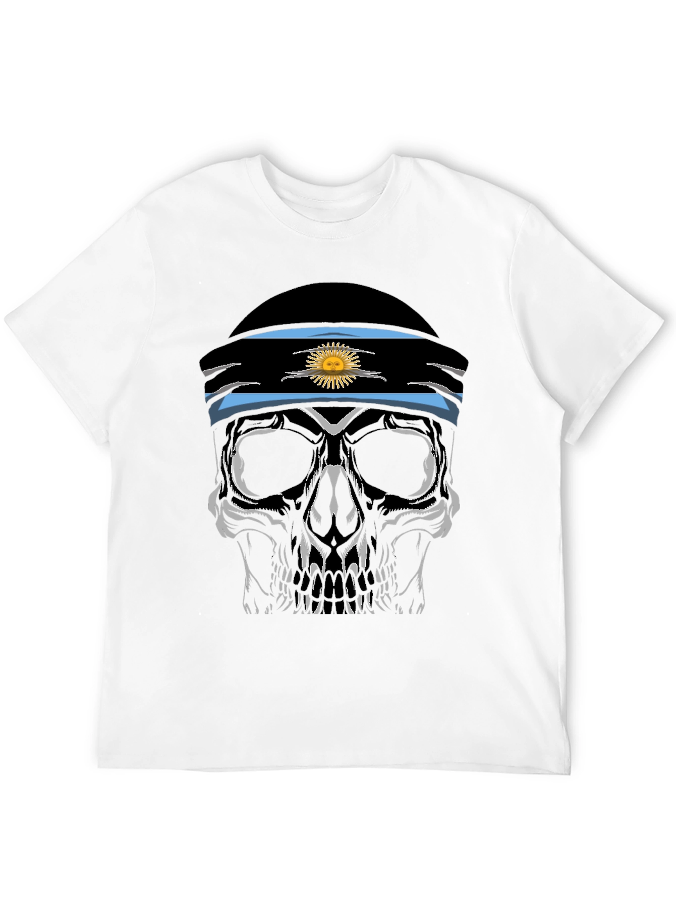Argentinian Skull T-Shirt - Black