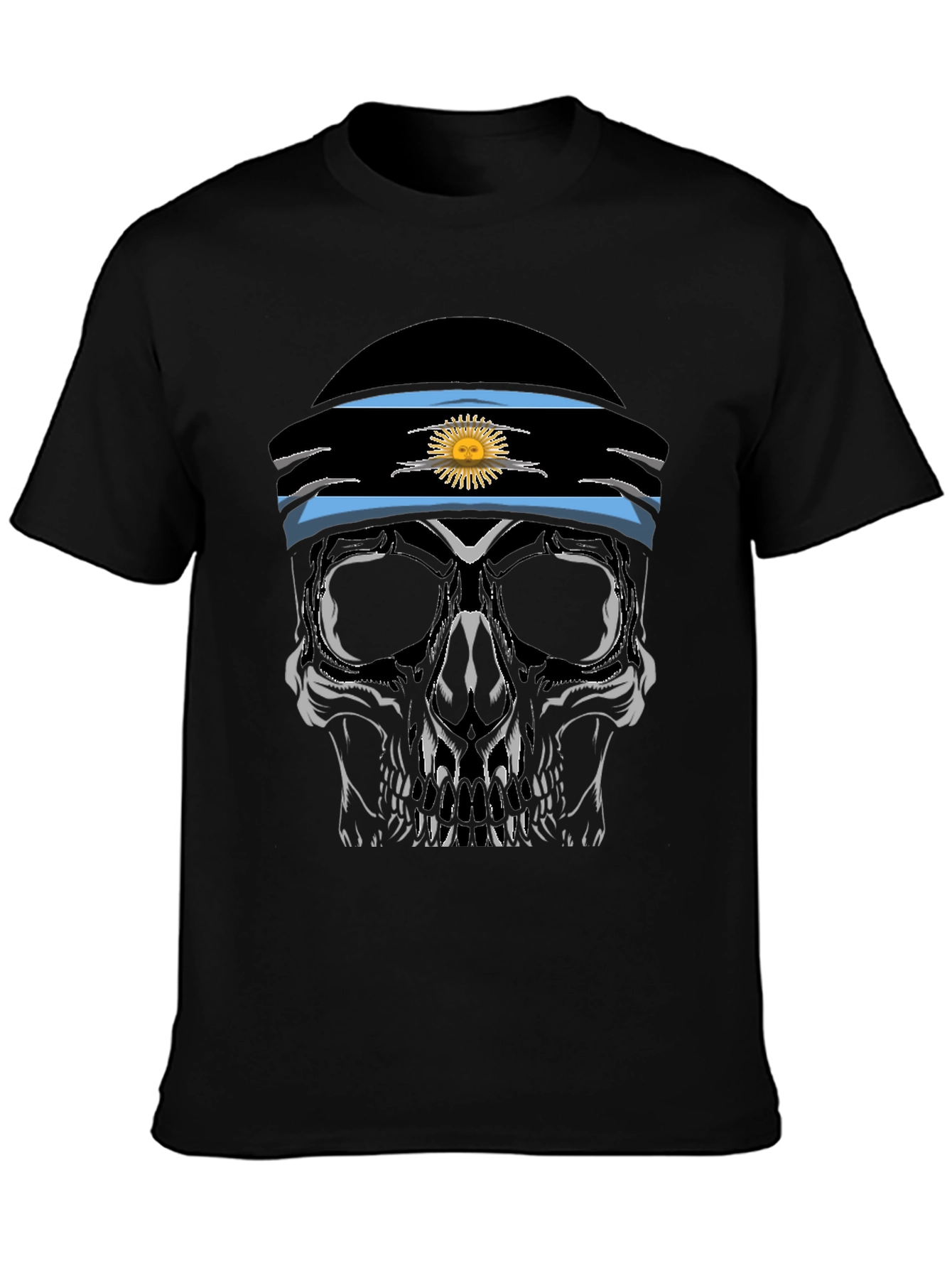 Argentinian Skull T-Shirt - Black