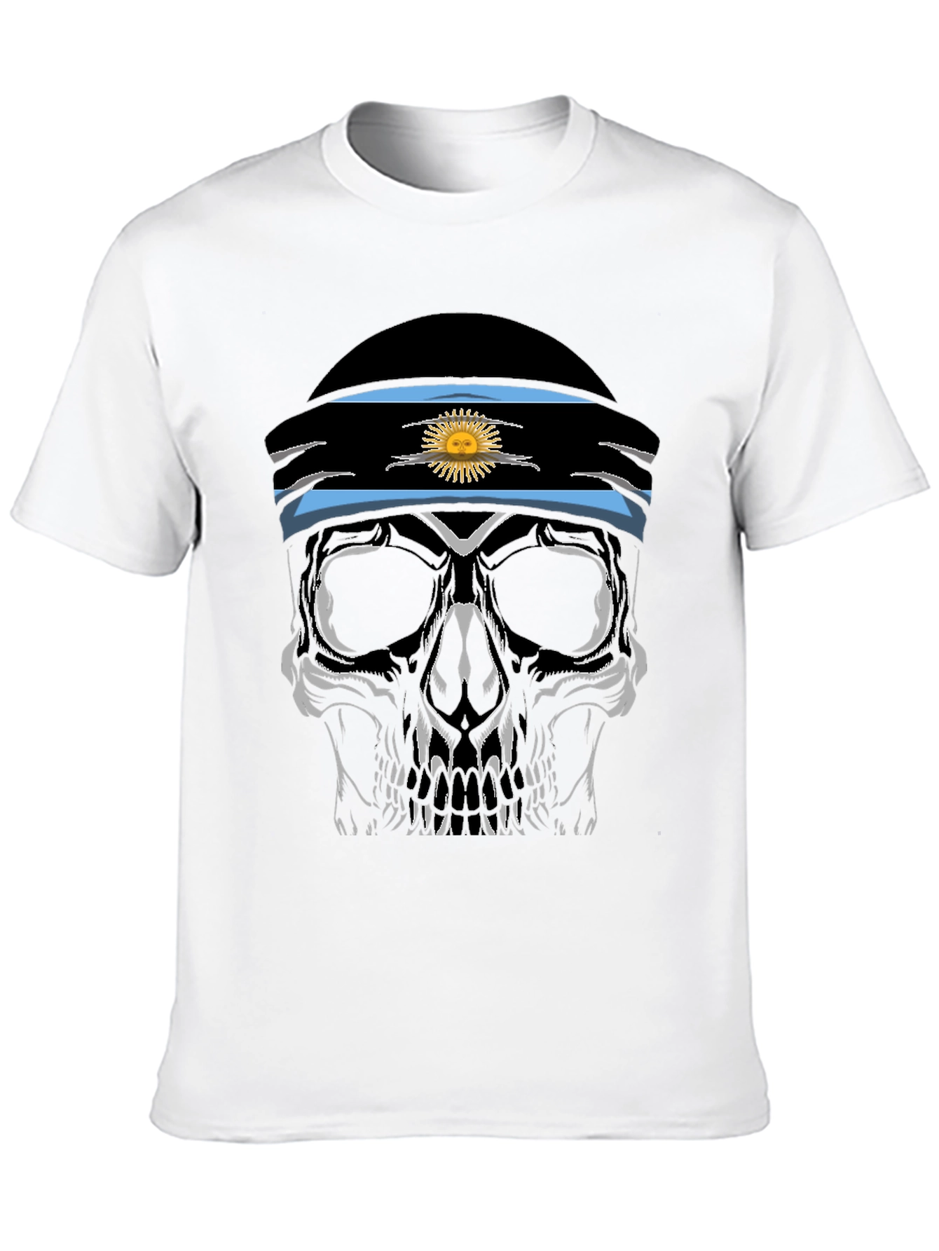 Argentinian Skull T-Shirt - Black