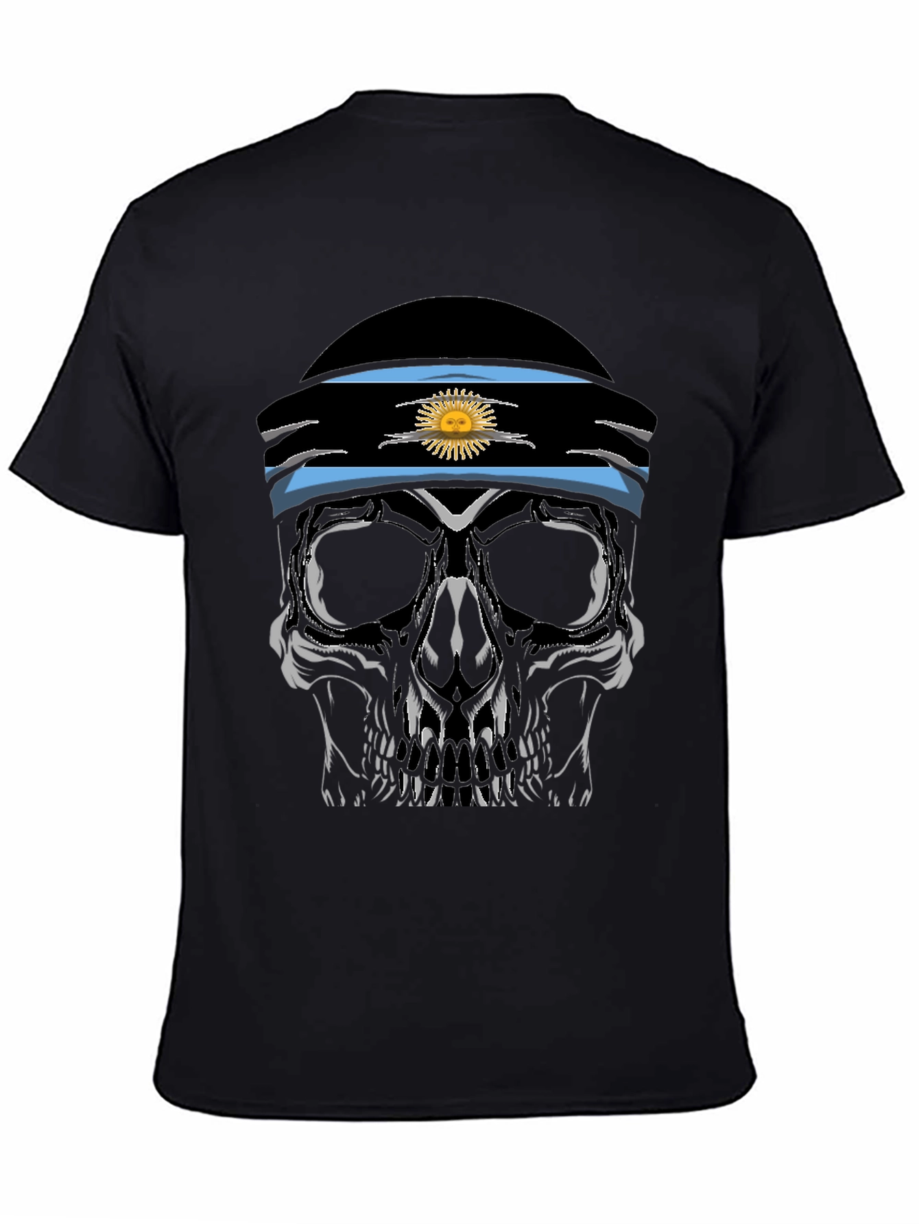 Argentinian Skull T-Shirt - Black