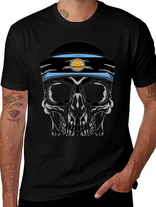 Argentinian Skull T-Shirt - Black