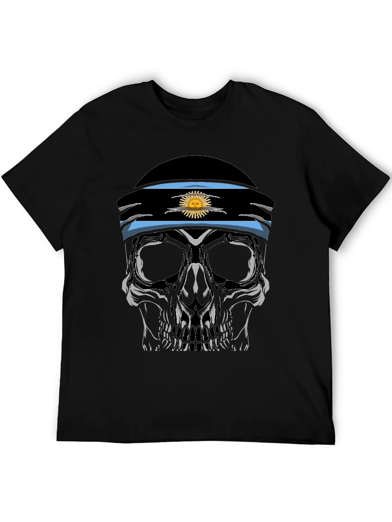 Argentinian Skull T-Shirt - Black