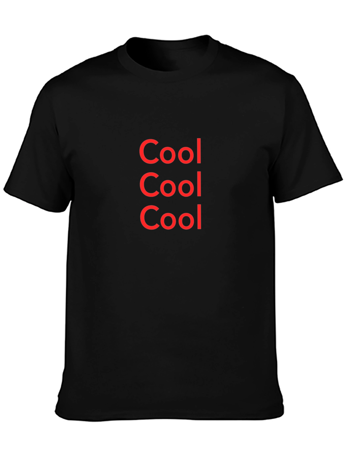 Cool T-Shirt - Black - Red Lettering