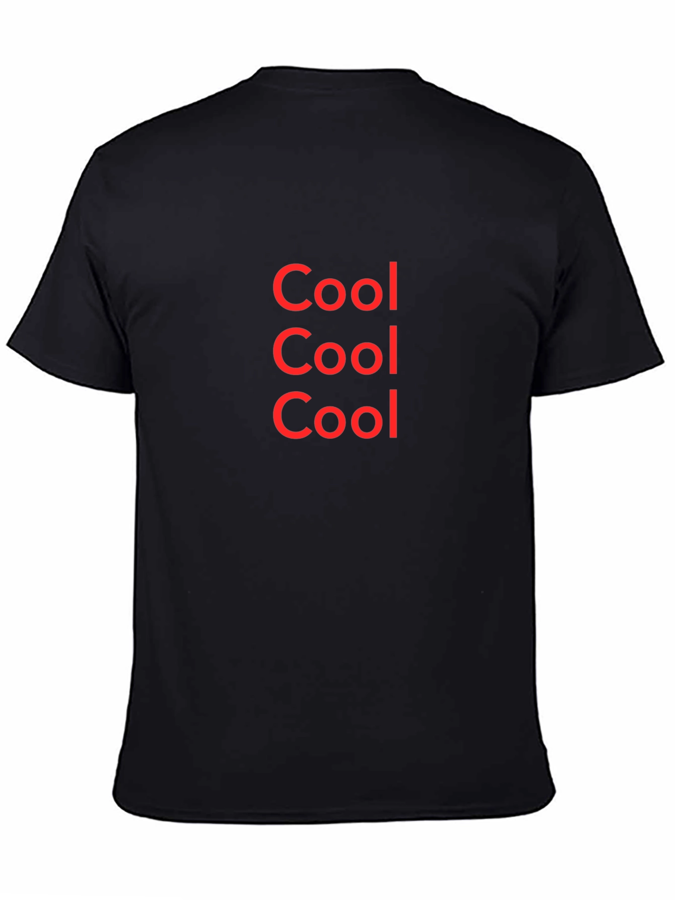 Cool T-Shirt - Black - Red Lettering
