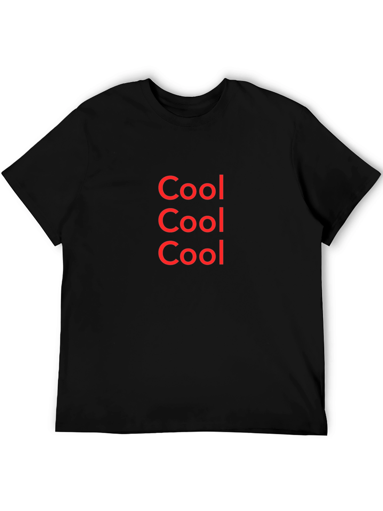 Cool T-Shirt - Black - Red Lettering